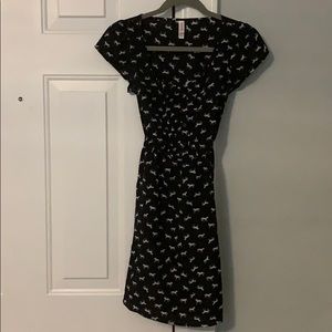 Black & White Horse Print Dress - Small